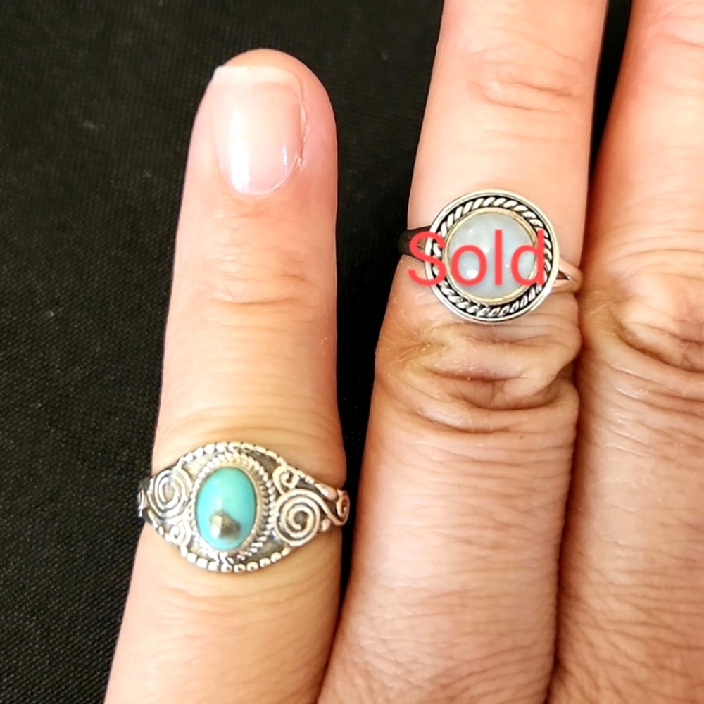 NEW Size 6.5 Genuine Sterling Silver Rings - Picture 4 of 10